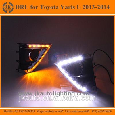New Arrival Factory Direct LED DRL Lights for Toyota Yaris L Turn Signal LED Daytime Running Lights for Toyota Yaris L 2013 2014