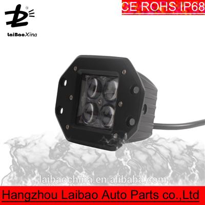 3.5inch 4D 3.5" led pod light 12v led flush mount truck, 16w led work light with flush mount