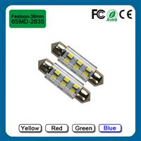 car interior led light car led dome light 6SMD 2835 38mm Festoon Automotive Car Blue Interior auto led dome lights