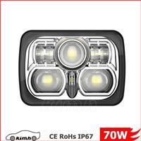 New Products Head Light Bulb Auto Parts Square Jeep 7" Led Headlight