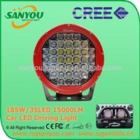 2015NEW red round 185w led work light Jeep 4x4 offroad Light 185w led work Lamp