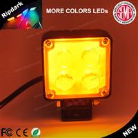 Amber Cool white !!! 100% EMC passed newest 4d led 9-36v universal ip68 led truck flood light