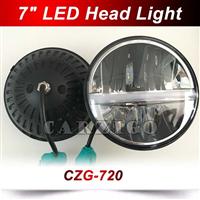 CZG-720 7" round LED headlights 7 inch led headlamps with high low beam DRL for jeep wrangler harley motorcycles