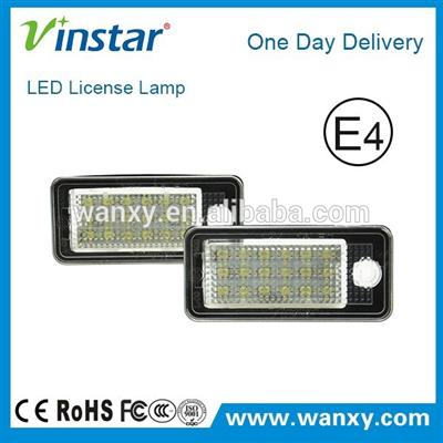 One year warranty canbus Q7 A4 A6 led license plate lamp for Audi