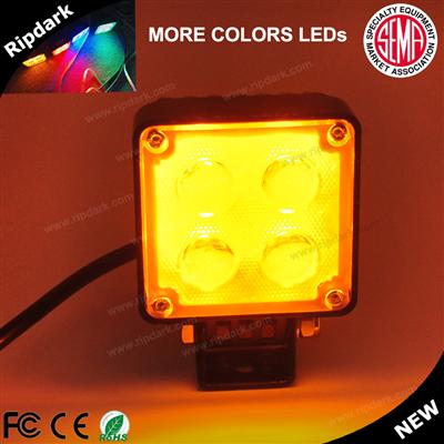 Amber Cool white !!! 100% EMC passed newest 4d led 9-36v universal ip68 led truck flood light