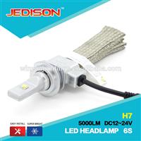 Wholesale Fanless 6500K 12V 24V Error Free Super Bright led headlight bulb h7