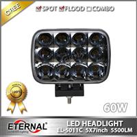 5x7 LED sealed headlight 60W with out mounting brackets H6014 H6052 H6054 headlamp replacement