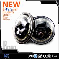 Free shipping, 7 inch round led headlight for offroad, truck, chevy