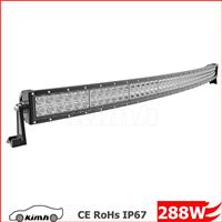 288W 50" 4x4 wholesale curved car offroad led light bar