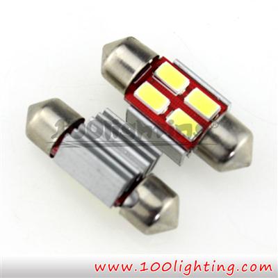 LED car bulb LED 31MM Festoon CANBUS 4leds 5730SMD with heatsink LED license plate light