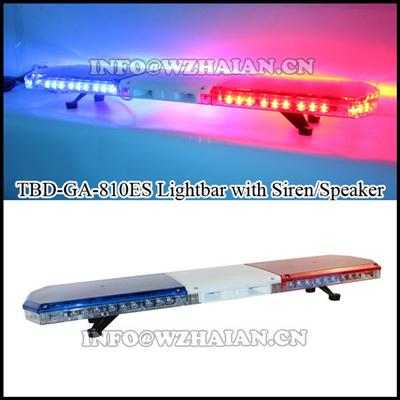 Super Slim LED Warning Lightbar with Speaker TBD-GA-810ES