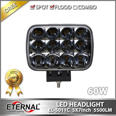 5x7 LED sealed headlight 60W with out mounting brackets H6014 H6052 H6054 headlamp replacement