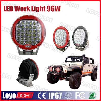 Promotion led work light auto spare part 9 inch 9" offroad 12V-24V Waterproof 9" 96w LED work light