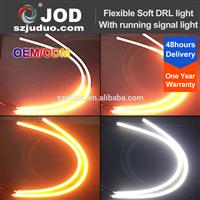 2016 newest 60cm Silicon Cover Tube Flexible DRL Light with Motion Turn Light
