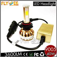 2016 New Luxury Golden Car 40W 3600LM F7 Led headlight H8/H9/H11/H1/H3/H7/9005/9006