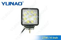 mini 4 inch square work light for tractor, 27w farm machine lighting