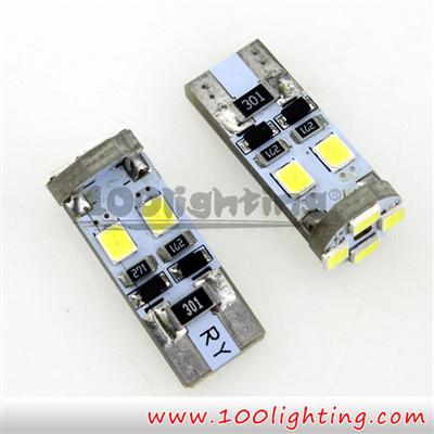 LED lamp type and 12V Voltage Canbus W5W 8SMD 2835 LED light bulb