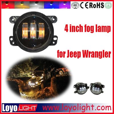 China manufacturer 4inch 30w led fog light for jeep jk wrangler fog lamp 12v 24v