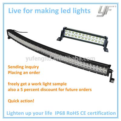 factory wholesale 50inch 288w curved offroad 4x4 ATVs SUV UTV truck led light bar