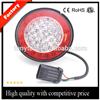 DC 12V 6 Inch Red/White Round LED Stop/Tail/Rear Turn and Back-Up Light