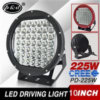 IP68 waterproof 4wd 10" round 225w 4x4 led spot lights for jeep wrangler accessories