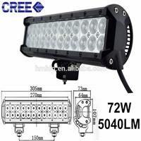 Wholesale price 9-32V 72W 12Inch led light bar, led light bars for trucks, offroad led light bar