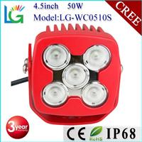 A Pair 4.5" 50w 5000lm LED Work Light Driving Lamp Flood 4X4 SUV Waterproof