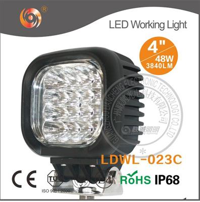 4 Inch 48W LED work light for jeep truck, agricultural, machine, heavy duty, boat, marine