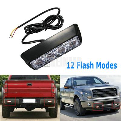 12 flash models 4 LED Emergency light flash lamp car Vehicle Boat Truck Strobe Light