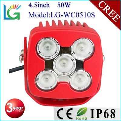 A Pair 4.5" 50w 5000lm LED Work Light Driving Lamp Flood 4X4 SUV Waterproof