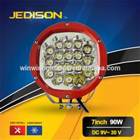 90W 9inch Red Shell Hot sale high intensity Round auto led work light factory