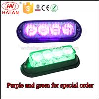 Vehicle Surface Mount Strobe Warning Light/High Intensity Prolific DR4 LED grille Light purple and green TBF-4691C4