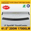 41.5'' 200W single row 10w tactor 4x4 cured led light bar