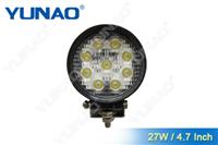 efficient 27W LED round work light , 4.7inch auto light for 4x4, excavator, tractor