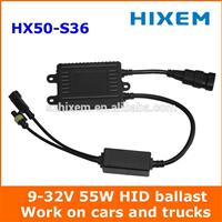 Hot selling high quality 55W HID ballast for 12V and 24V cars and trucks, less than 1% defective rate