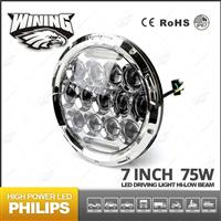 7 Inch Jeep LED Driving Light 75W, Halo Led Work Llight 4X4 Off Road Auto Spare Parts