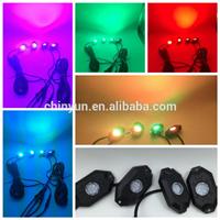 New Design 2 inch RGB colored led rock light with bluetooth music controllor