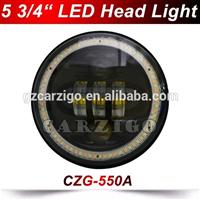 CZG-550A top sell 50w harley 5.75" LED head light with hi lo beam with angel eye muban