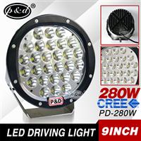 High lumen 22500lm 9 inch round 185w 280w cre e led driving light for truck