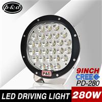 Car parts accessories 12v 185w 280w 9inch round cre e offroad led driving lights