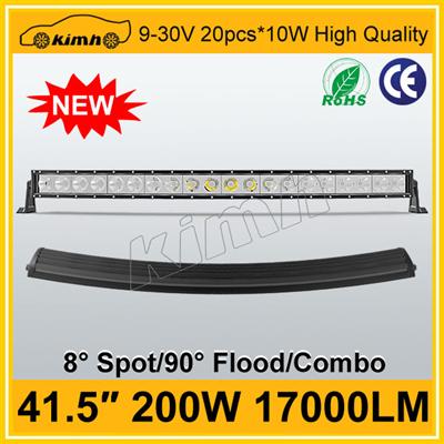41.5'' 200W single row 10w tactor 4x4 cured led light bar