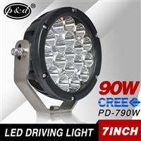 Auto accessories lighting 4x4 90w 7 inch round led driving light