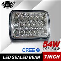 car accessories high low beam 7inch 54w led headlight for jeep wrangler jk