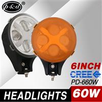 High intensity CREEs 6 inch 60w LED headlight for jeep spot lighting