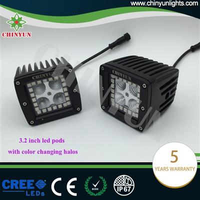 Truck lighting RGB color changing led angel eyes halo ring lights