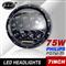 motorcycle auto parts 7 inch round 75w led projector headlights bulb