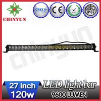 2015 new product 27" 120w single row led light bars used for off-road, truck lighting emergency light bars