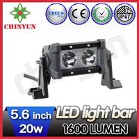 20W IP67 Car Led Light Bar 12V Offroad Illuminator Led Light Bar 5.6" Led Light Bar