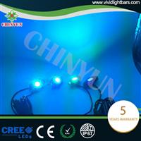 RGB colors 4 pods 2'' 9W led rock light music with bluetooth control