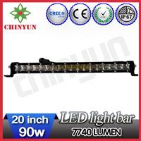 20inch 90w single row led light bar 18pcs* 5watt spot/flood led off road driving auxiliary lights